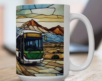 Stained Glass National Park Bus Becher: Naturliebhaber Geschenk