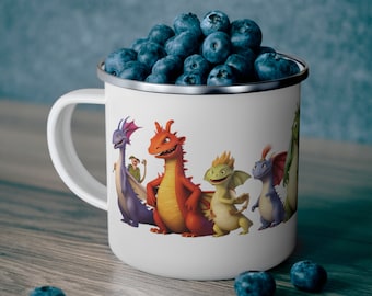 Drachen Kindertasse | Unzerbrechlicher/bruchsicherer Becher | Süße Drachen-Tasse für Kinder | Geburtstagsgeschenk | Enkelkind Tasse | Strumpf Stuffer | Reisebecher