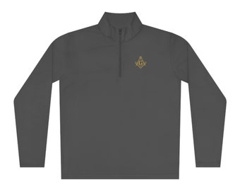 Square and Compass Quarter-Zip Pullover, Masonic, Freemason, Gift, Father's Day, Birthday