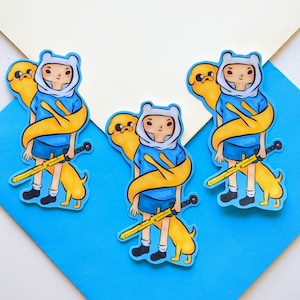 Finn and Jake Sticker | Adventure Time | Vinyl Sticker | Cartoon Sticker |