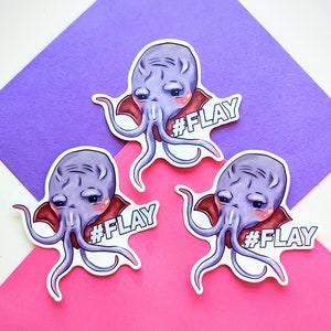 Mind Flayer Sticker | Waterproof Vinyl Sticker | D&D Sticker | TTRPG | Baldur&#39;s Gate