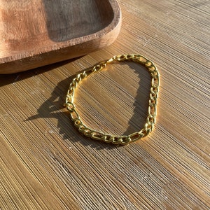 Golden stainless steel bracelet
