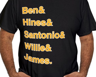 Pittsburgh Steelers Super Bowl XLIII Legends Top 5 T-Shirt | Ben Roethlisberger, Hines Ward, Santonio Holmes, Willie Parker & James Harrison