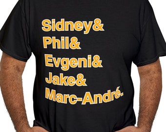 Pittsburgh Penguins  2017 Top 5 T-Shirt | Sidney Crosby, Phil Kessel, Evgeni Malkin, Jake Guentzel & Marc-André Fleury | Hockey Legends