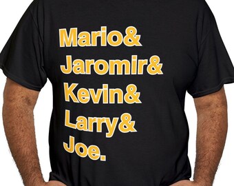Pittsburgh Penguins 1991 Top 5 T-Shirt | Mario Lemieux, Jaromir Jagr, Kevin Stevens, Larry Murphy & Joe Mullen | Pittsburgh Hockey Legends