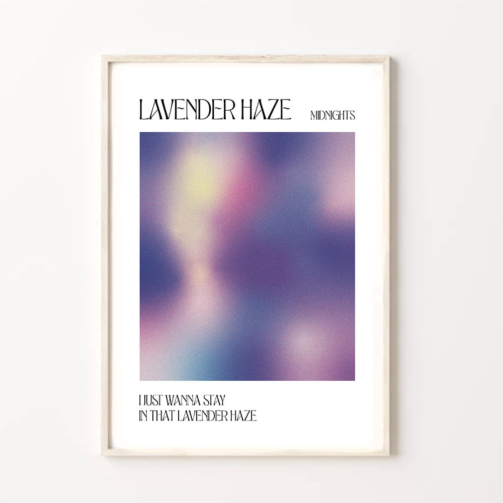 Lavender Haze Taylor Swift Aura Digital Art Print Download, Midnights Abstract Wall Decor, Download, Swiftie Eras Purple Aesthetic Gift
