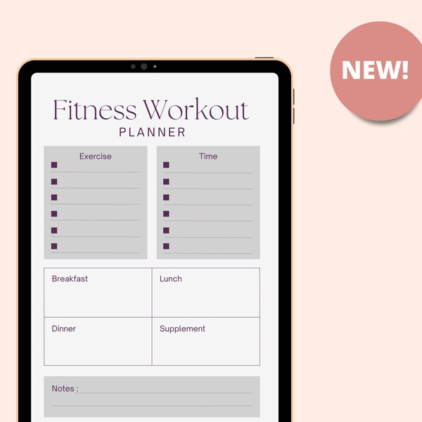 Gym Workout Google Sheets Etsy