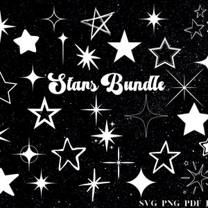 Sparkle Stars SVG bundel, Sparkles en sterren, Shooting Star Png, gesneden bestand, clipart, Trendy Stars Bundel, svg voor Cricut, Sparkle svg, jpg
