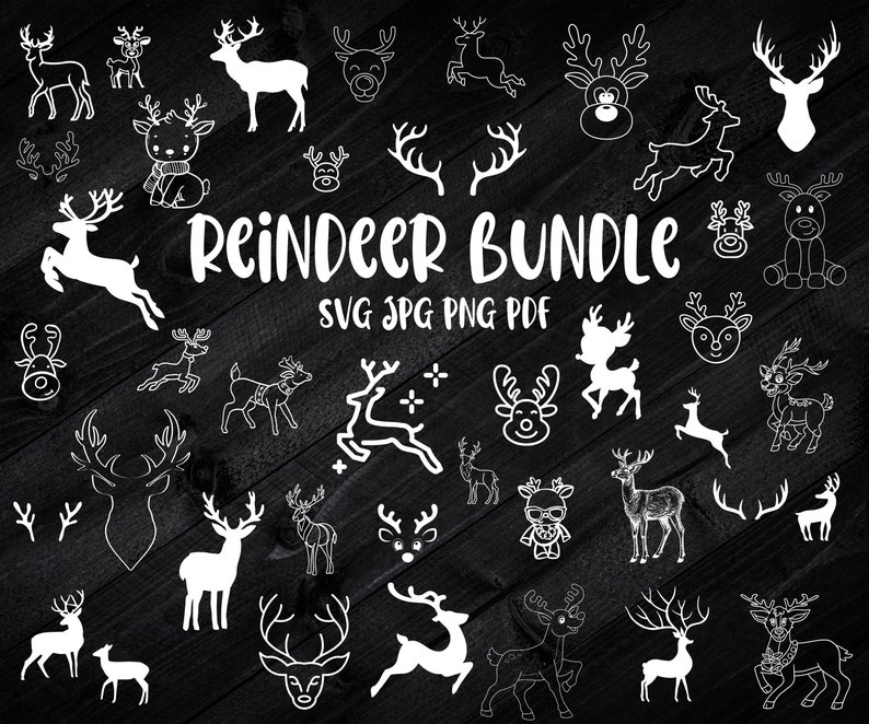 Reindeer Svg Bundle Christmas Ornaments Reindeers Cut File Etsy UK