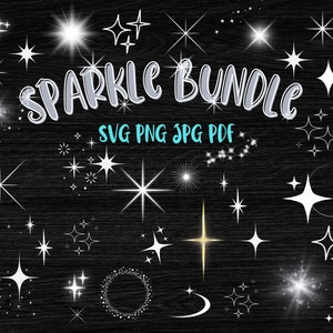 Sparkle SVG bundel, sterren Sparkles Png Jpg, Sparkle SVG gesneden bestanden voor Cricut, Sparkle gesneden bestanden, Magic Twinkle Sparkle Star Clipart, PDF