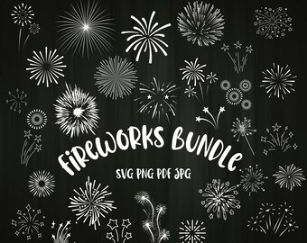 Fireworks SVG bundle,  4th Of July Png Bundle Fireworks, Birthday, New Year Fireworks svg, Silhouette, , Cricut JPG, Party Firework