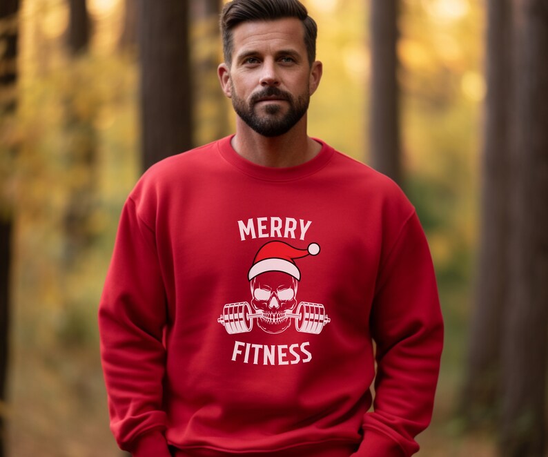 Funny Gym Shirt Merry Fitness Sweatshirt Bodi Christmas Etsy UK
