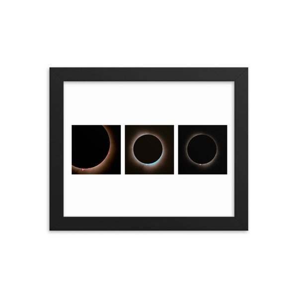 Framed Total Solar Eclipse 2024 Print -- Captured By Award-Winning Photographer