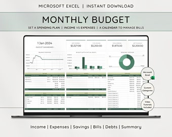 Budget Planner for Google Sheets, Monthly Budget Spreadsheet, Paycheck Budget Tracker, Weekly Budget Template, Biweekly Budget, Budgeting