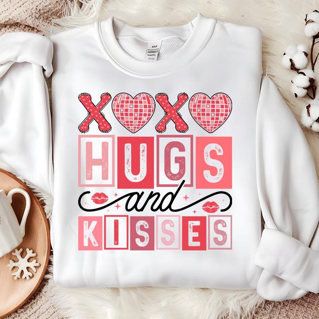 Hugs and Kisses SVG PNG PDF, Xoxo Svg, Heart Svg, Valentine Svg, Love ...