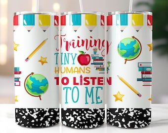 Teacher Inflated Tumbler Wrap, Puffy Teacher Tumbler Wrap, Teacher Appreciation 20oz Skinny Tumbler Wrap, Teacher Life Sublimation Design