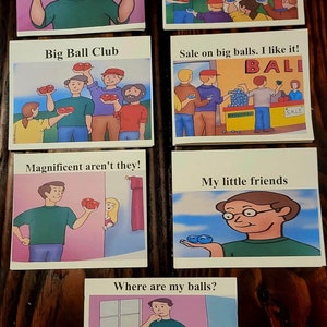 7 biglietti d'auguri Big Balls Pack Humor Joke Funny Men Male Political Dickey Davis Cards