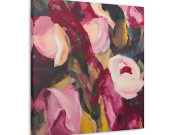 red rose wall art ready to hang floral