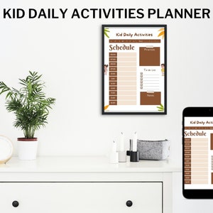 Kid dagelijkse activiteitenplanner/digitale planner/afdrukbare planner