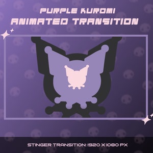 Grey/Purple Goth Bunny Animated Stream Transition - Pastel - Goth - Aesthetic - Minimal - Kawaii - Stinger Transition