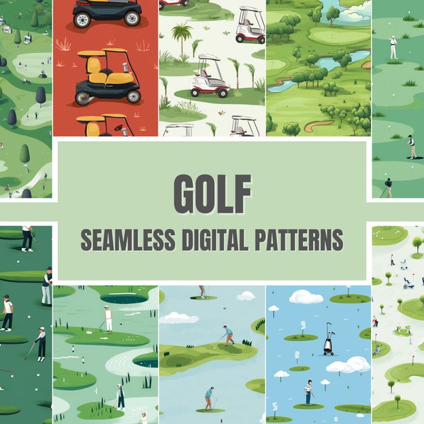 Golf Seamless Pattern, Golf Digital Pattern, Golf Print, Golf Background, Golf Digital Paper Wallpaper, Digital Print, Golf Repeat Pattern