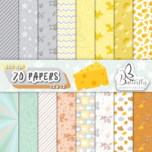 Cat & Mouse Digital Paper, Scrapbook Cat and Mouse, Pattern Cat and Mouse, Seamless Pattern