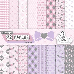 Kawai Pink Bunny Digitales Papier, Scrapbook Pink Bunny, Hintergrund Pink