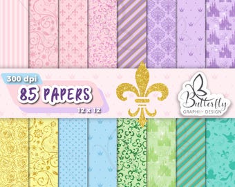 Prinzessin Digitales Papier, Scrapbook Prinzessin
