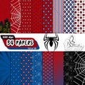 Spider Digital Paper, Scrapbook Hero