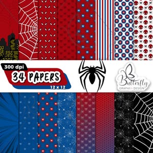 Digitales Spinnenpapier, Scrapbook Hero