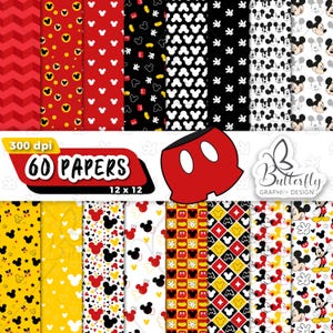 Papiers numériques de souris, Scrapbook, Souris de papier peint