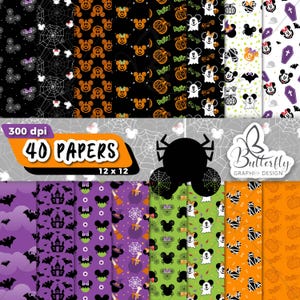Halloween Maus Digitales Papier, Scrapbook Halloween