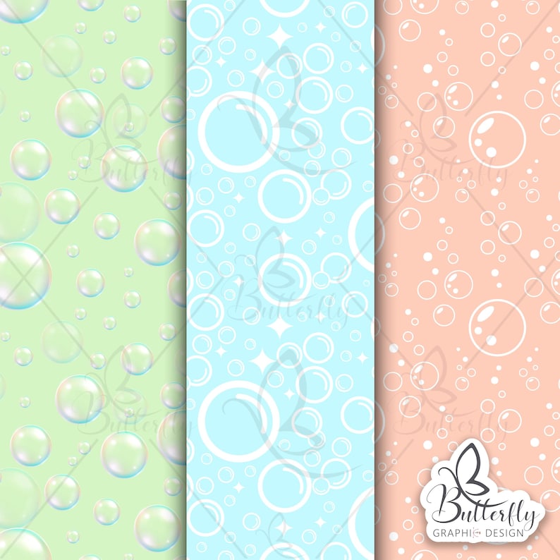 Bubble Digital Paper, Scrapbook Bubble Foam, Wallpaper Foam Bubble ...