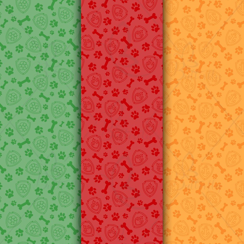 Paw Digital Paper, Scrapbook Paw, Seamless Pattern - Etsy