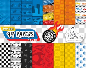 Rennen Digitalpapier, Scrapbook