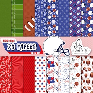 Papel Digital de Fútbol Americano, Scrapbook America Football