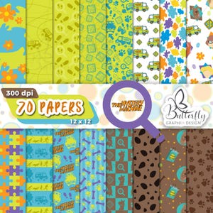 Doo and Friends Digital Paper, Scrapbook Doo