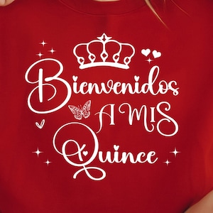 Bienvenidos a mis quince svg | Mis Quince Años svg png | Latina svg | Tshirt Svg | Spanish quotes svg  | Coffee mug svg | Mis xv años svg