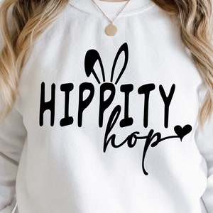 Hippity Hop SVG PNG PDF, Happy Easter Svg, Easter Bunny Svg, Kids Easter Svg, Easter Shirt Svg, Easter Svg,Bunny Svg,Easter Teacher Svg