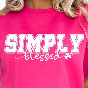 Simply Blessed SVG, Blessed Svg, Faith Svg, Christian Svg, Religious Svg, Jesus Svg, Inspirational Svg,Thanksgiving Svg,Motivational Svg