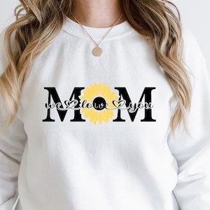 We Love You Mom SVG PNG PDF, Sunflower Mom Tile Svg, Mother&#39;s Day Svg, Mom Svg, Mom Svg, Mother&#39;s Day Tile,Gift for Mom, Love You Mom Svg