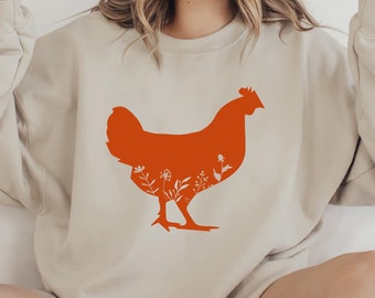 Floral Chicken SVG, Floral Farm Animals SVG, Chicken svg, Farmhouse SVG, Farmhouse Sign, Farmhouse Decor svg, Cut File Cricut, Farm Life