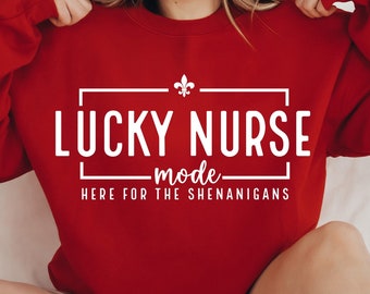 Lucky Nurse St Patricks Day SVG PNG - Lustiges irisches Shirt (digitaler Download)