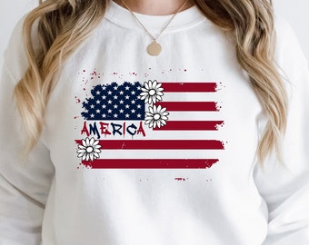 USA Daisy PNG America Png Funny 4th of July American Png Usa flag Fourth of July Png Independence Day Png Retro July4th Sublimation ORIGINAL
