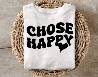 Choose Happy SVG PNG PDF, Happy Face Svg, Inspirational Svg,Self, Love Svg,Positive Quote Svg, Manifestation Svg, Motivational Svg