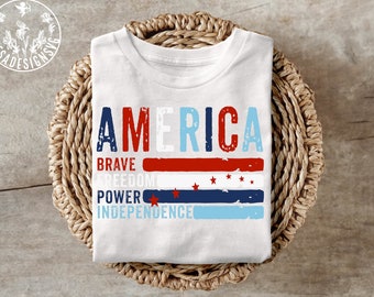 Retro 4th of July PNG: Patriotic America Design (Digital Download)