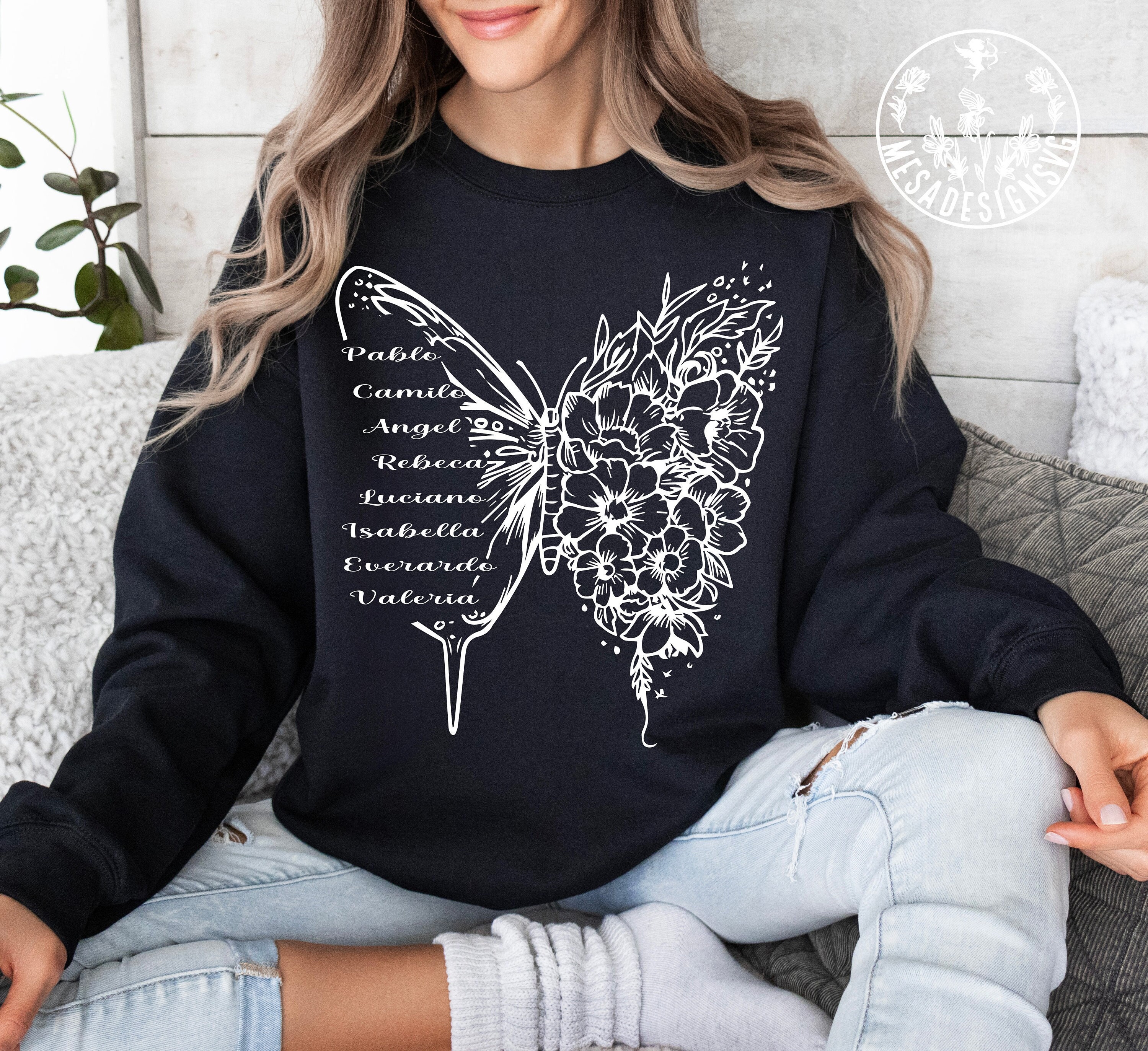 Regalo Para Abuela Tarjeta Día De La Madre - Diseño Perro Y Flor Con Purpurina Diseño Perro Flor