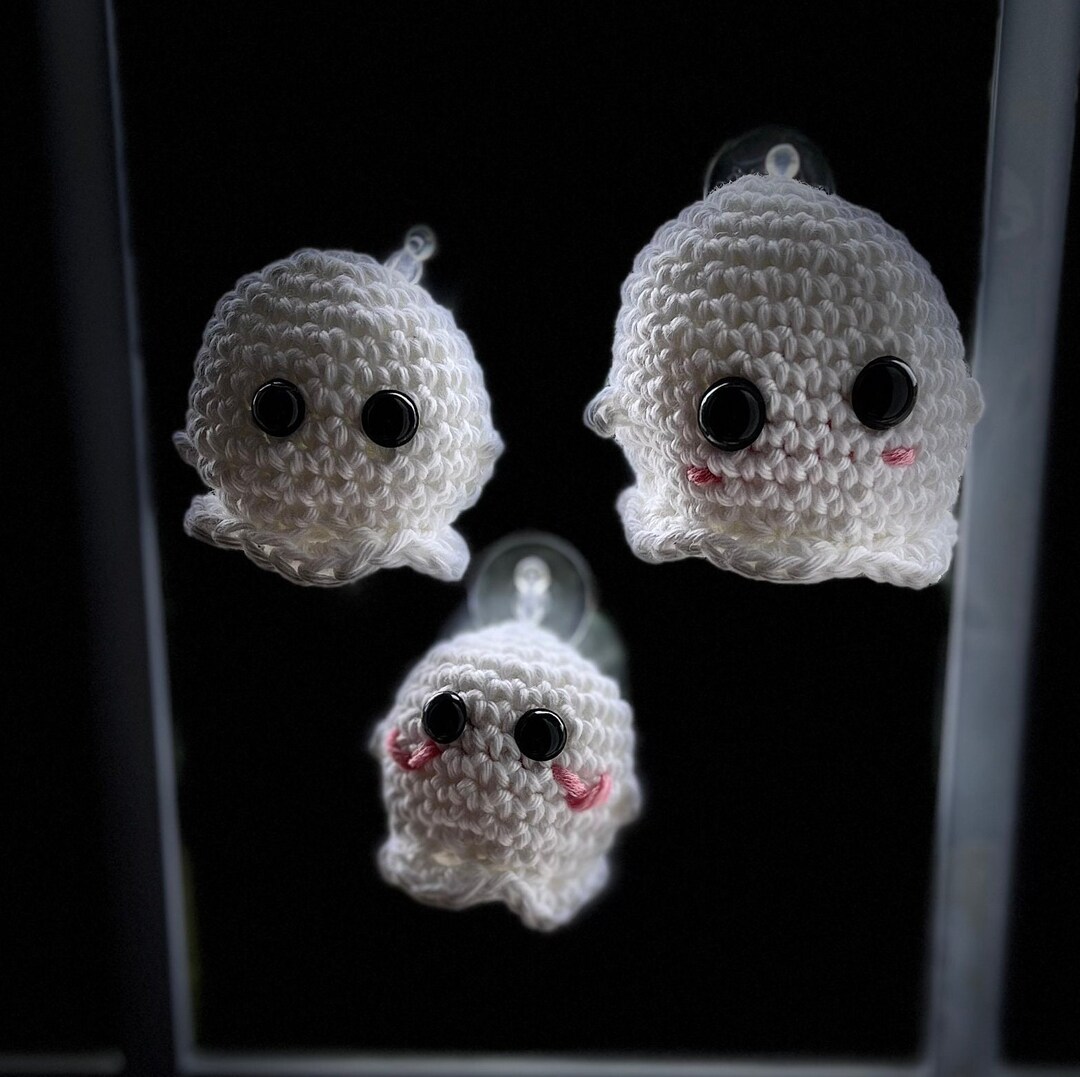 Ghosts Halloween 3 Glow-in-the-dark Mini Crochet Ghosts - Etsy