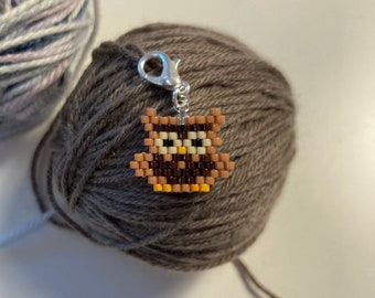 Owl Stitch Marker & Progress Keeper, Knitting/Crocheting, Lobster Clasp or Ring Finding