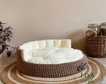 Comfy Handmade Pet Bed For Cats/Dogs, Welsoft Mattress, Removable & Washable, Pet Bed Large Dogs, Pet Bed, Luxury Pet Bed